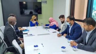 جانب من اجتماع وليامز مع اتحاد طلاب ليبيا