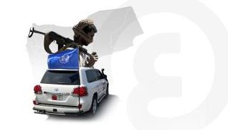 مركبة تابعة للأمم المتحدة وإرهابي حوثي