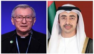 عبدالله بن زايد آل نهيان وبيترو بارولين وزير خارجية الفاتيكان