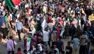 جانب من المظاهرات في الخرطوم - أ.ف.ب