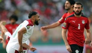 من مباراة مصر والمغرب في كأس أمم أفريقيا