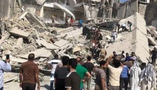 مبنى المختبر الوطني ببغداد بعد انهياره