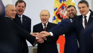 بوتين ورؤساء مناطق شرق أوكرانيا