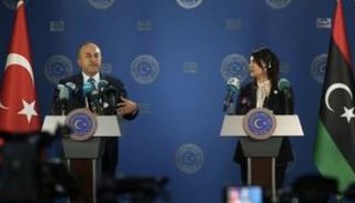 نجلاء المنقوش ومولود تشاووش أوغلو