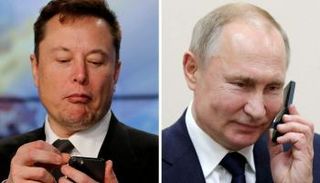 صورة مركبة لبوتين وماسك- أرشيفية