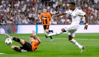من مباراة ريال مدريد وشاختار في دوري أبطال أوروبا