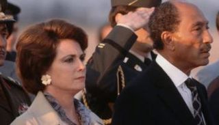 محمد أنور السادات وقرينته السيدة جيهان السادات