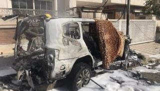 سيارة مدمرة بانفجار عبوة لاصقة في أربيل- أرشيفية