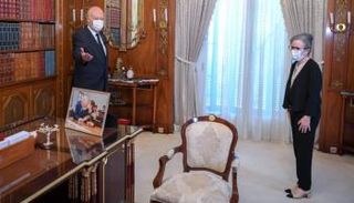الرئيس التونسي قيس سعيد ورئيسة الحكومة نجلاء بودن