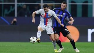 من مباراة برشلونة وإنتر ميلان في دوري أبطال أوروبا