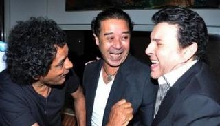 هاني شاكر (يمين) ومدحت صالح ومحمد منير