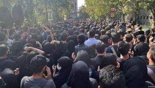 جانب من الاحتجاجات في إيران