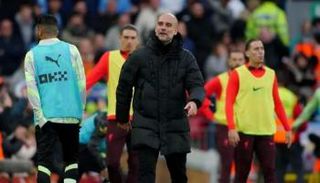 جوارديولا من مباراة ليفربول ضد مانشستر سيتي