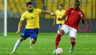من مباراة الأهلي والإسماعيلي في الدوري المصري
