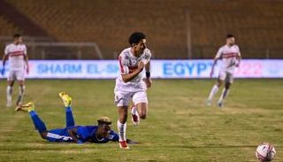 من مباراة الزمالك وسموحة في الدوري المصري