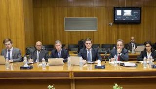 جانب من اللقاء الذي جمع المنطقة الاقتصادية لقناة السويس وشركتي ميرسك وسيمنز