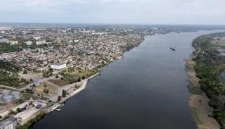 صورة من الجو من الجوّ لمدينة خيرسون الأوكرانية (أ ف ب)