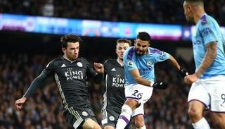 رياض محرز نجم مانشستر سيتي ضد ليستر سيتي