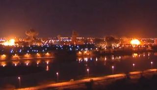 جانب من المقطع المتداول على أنه رد على تفجير جسر القرم