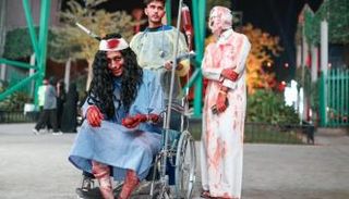 جانب من احتفال عدد من السعوديين بالهالوين