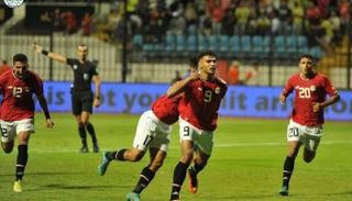 فرحة منتخب مصر الأولمبي بالتأهل 