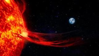 عاصفة شمسية - تخيلية