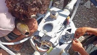 مسيرة تابعة للحوثي تم إسقاطها في وقت سابق