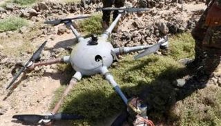 مسيرة حوثية أسقطتها القوات اليمنية