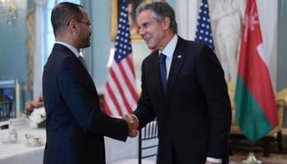 وزير الخارجية الأمريكي أنتوني بلينكن والعماني بدر البوسعيدي