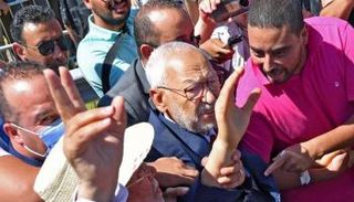 راشد الغنوشي رئيس حركة النهضة الإخوانية في تونس