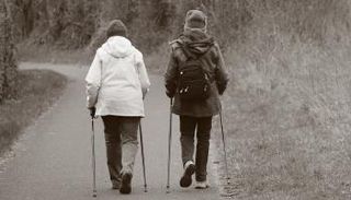 المشي باستخدام زوج من العصي- أرشيفية