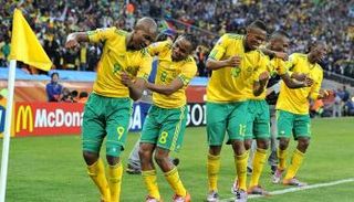 احتفال منتخب جنوب أفريقيا