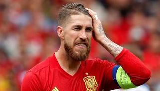 سيرجيو راموس بقميص منتخب إسبانيا