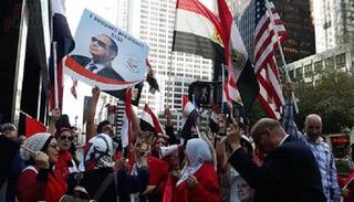 تجمع مؤيد للرئيس المصري في نيويورك -  أرشيفية