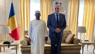 الرئيس التشادي الفريق محمد إدريس خلال لقاء إبراهيم بوشناف