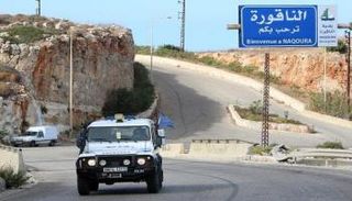 مركبة تابعة للقوات الدولية العاملة في جنوب لبنان