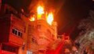 مصرع 21 شخصاً وإصابة العشرات في حريق ضخم بغزة