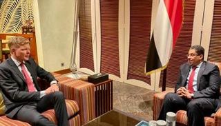 جانب من لقاء وزير الخارجية اليمني والمبعوث الأممي