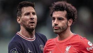 ليونيل ميسي ومحمد صلاح