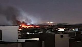جانب من الضربات الإيرانية على مواقع الأكراد