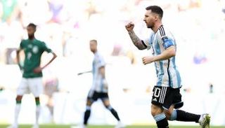 من مباراة الأرجنتين ضد السعودية في كأس العالم 2022