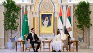 الشيخ محمد بن زايد آل نهيان والرئيس سردار محمدوف