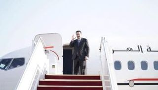 السوداني خلال مغادرته بغداد متوجهاً إلى الكويت