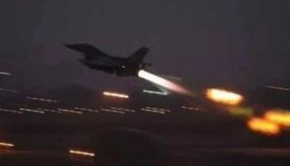 صورة نشرتها وزارة الدفاع التركية تزامنًا مع أولى الضربات على الأكراد