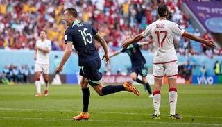 من مباراة تونس ضد أستراليا في كأس العالم 2022