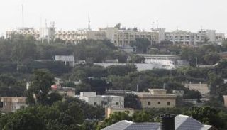 منظر عام يظهر جزءا من منطقة القصر الرئاسي في مقديشو