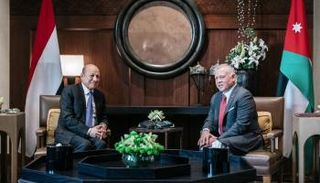 لقاء عاهل الأردن ورئيس المجلس الرئاسي اليمني