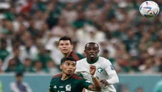 من مباراة السعودية والمكسيك في كأس العالم 2022