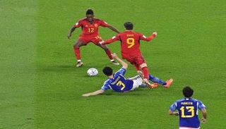 من مباراة إسبانيا واليابان