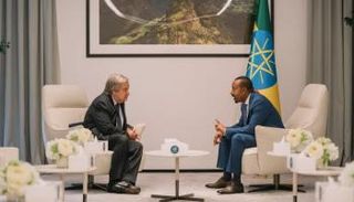 جانب من لقاء آبي أحمد وأنطونيو غوتيريش بأديس أبابا 